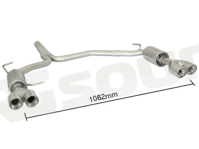 Ragazzon 50.0366.57 Posteriore inox sdoppiato con terminali rotondi pe