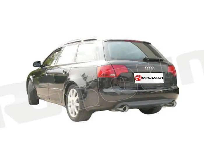 Ragazzon 50.0220.12 Posteriore inox sdoppiato Audi A4 1.9TDi Marmitt