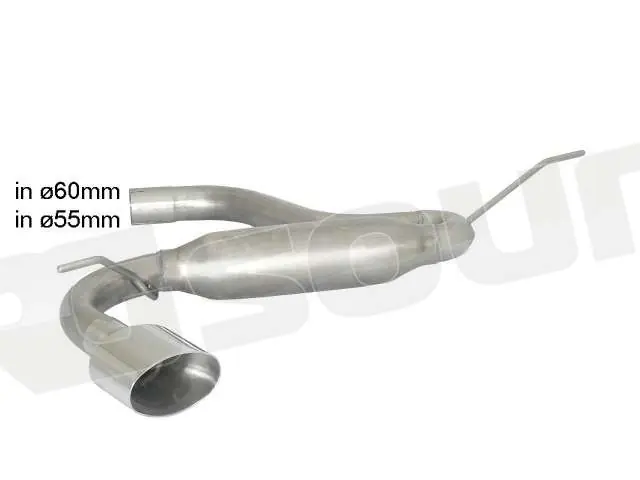 Ragazzon 50.0490.12 Posteriore inox con terminale ovale per Audi Mar