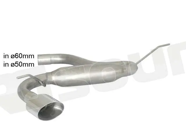Ragazzon 50.0491.12 Posteriore inox con terminale ovale per Audi Mar