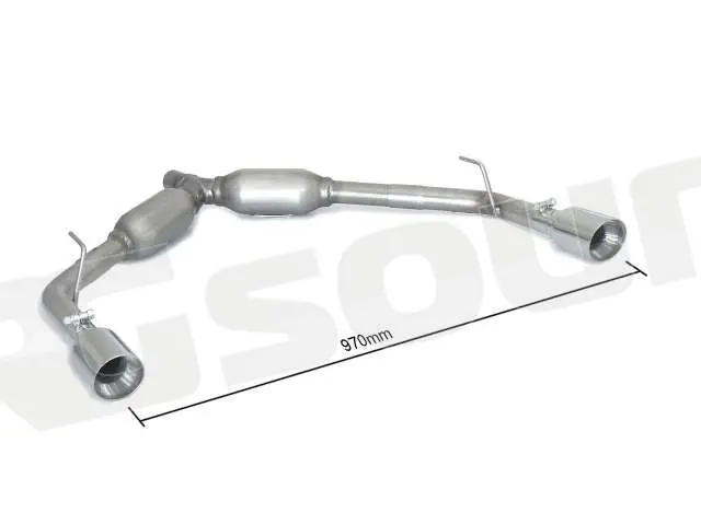 Ragazzon 50.0538.60 Posteriore inox sdoppiato con terminali rotondi pe