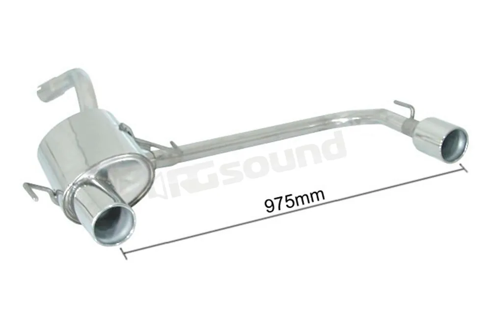 Ragazzon 50.0040.06 Posteriore inox sdoppiato con terminali rotondi 2x