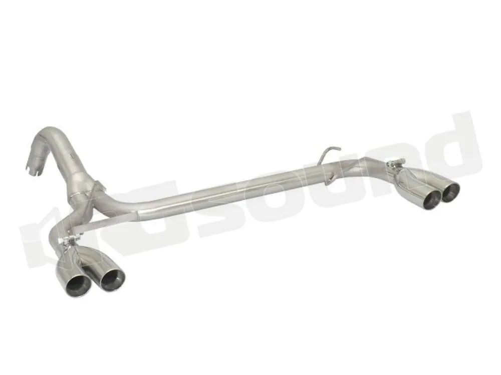 Ragazzon 50.0248.63 Tubo posteriore inox sdoppiato con terminali roton