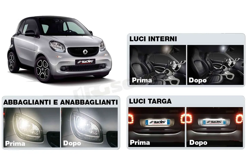 Simoni Racing SMART453-SSS kit luci completo Smart 453 Illuminazione
