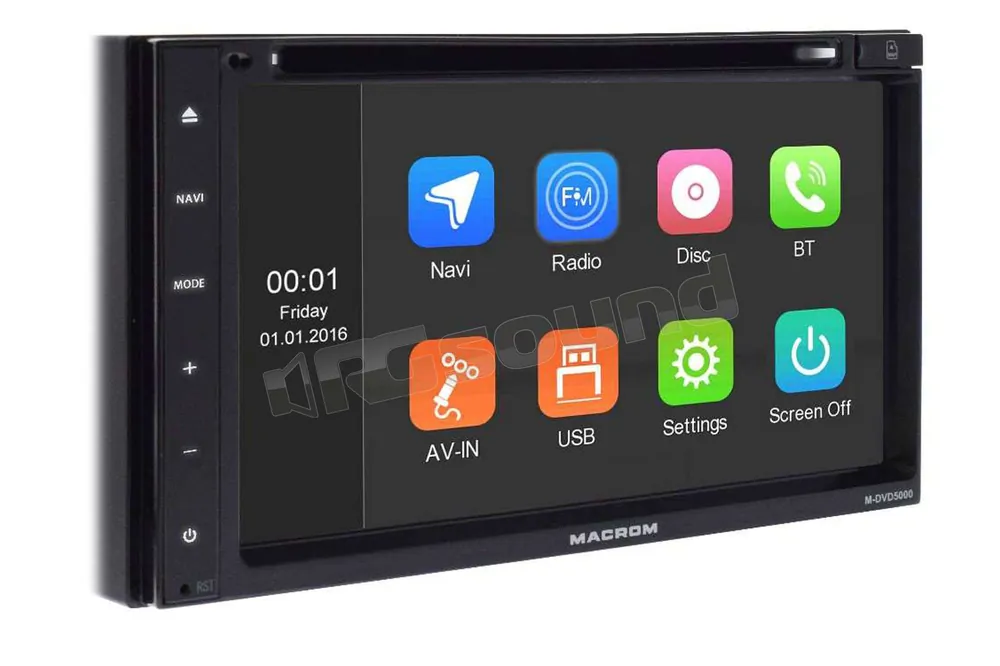 Macrom M-DVD5000 monitor con navigazione - Bluetooth - CD/DVD e USB