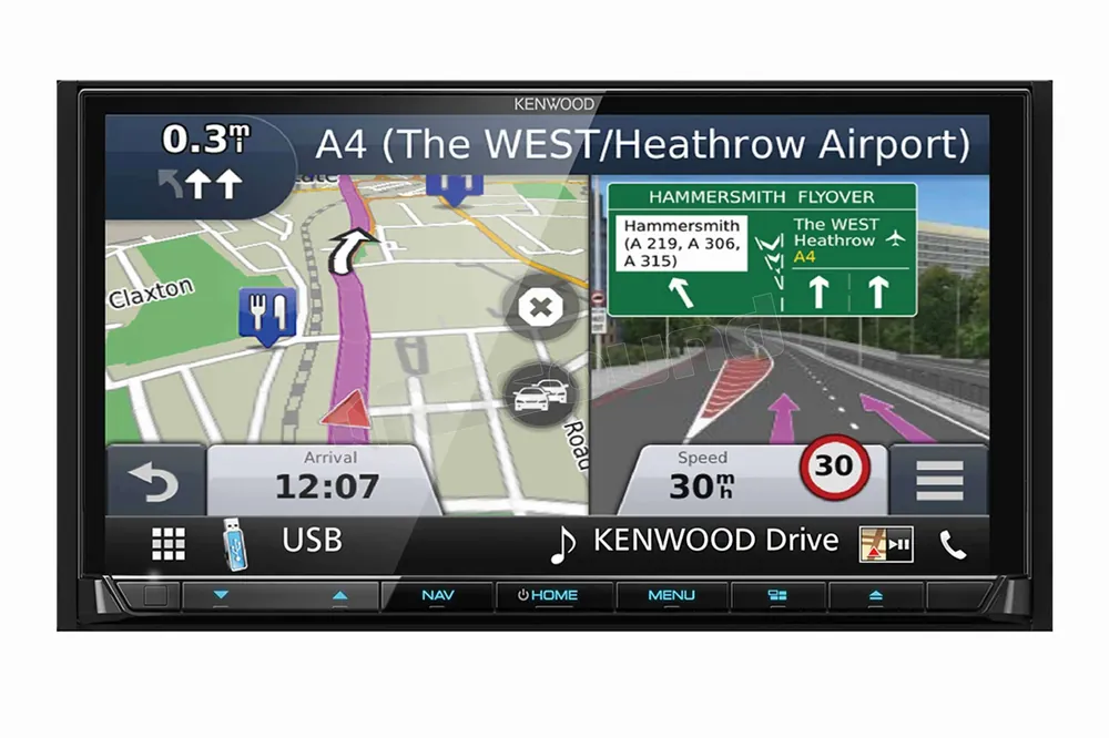 Kenwood DNX7170DABS Apple car Play e Android Auto Monitor auto 1 e 2