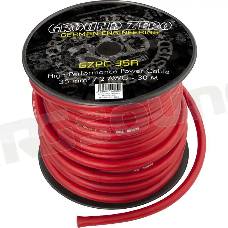 Ground Zero GZPC 35R 35 mm² cavo di potenza CCA rosso – Lunghezza 3