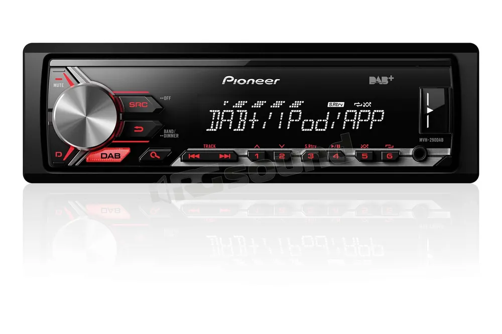 Pioneer MVH-290DAB con DAB+, USB, Aux-in e illuminazione rossa Autor