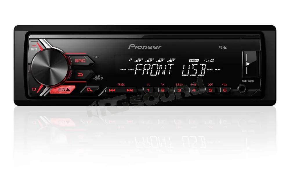 Pioneer MVH-190UB USB aux-in illuminazione rossa Autoradio 1 din e 2