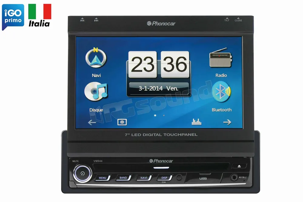 Phonocar VM044M CD/DVD - Bluetooth - USB - mappa Italia iGo Primo Mo