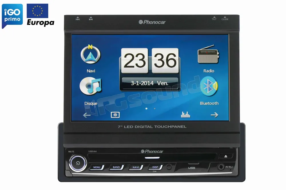 Phonocar VM044E CD/DVD - Bluetooth - USB - mappa Europa iGo Primo Mo