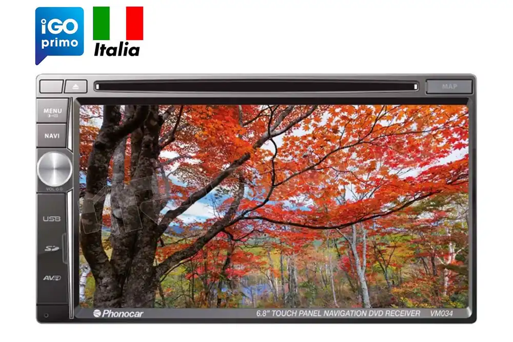 Phonocar VM034M con mappa Italia inclusa Monitor auto 1 e 2 Din Car