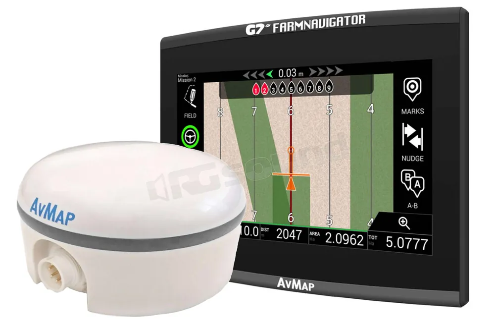 AV Map G7 Plus Farmnavigator + Turtle PRO2 GNSS receiver P3MJ52TWAM na