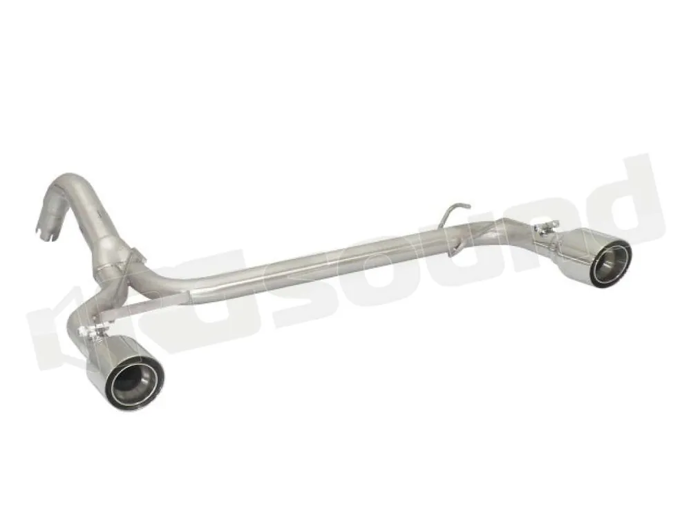 Ragazzon 50.0248.41 Tubo posteriore inox sdoppiato con terminali roton
