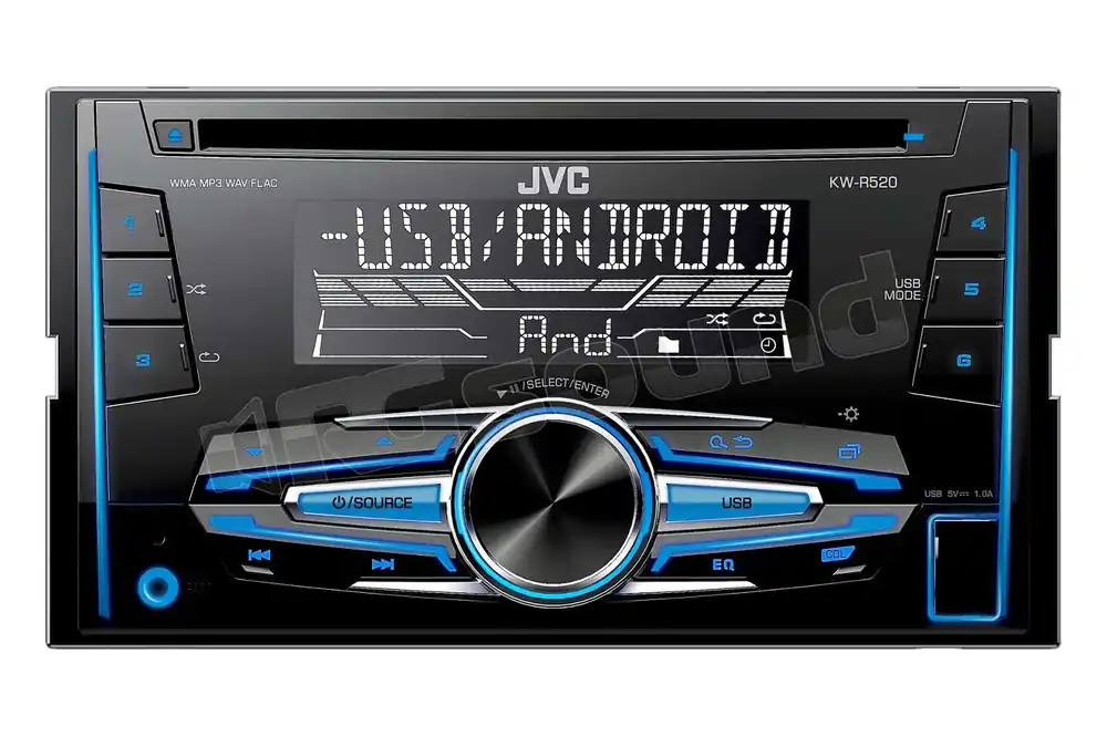 JVC KW-R520 sintolettore CD 2Din con USB e Aux Autoradio 1 din e 2 d