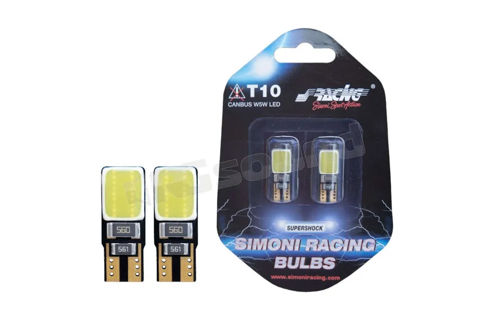 Simoni Racing T10/COB chip led COB ultrabianco - T10 Illuminazione -
