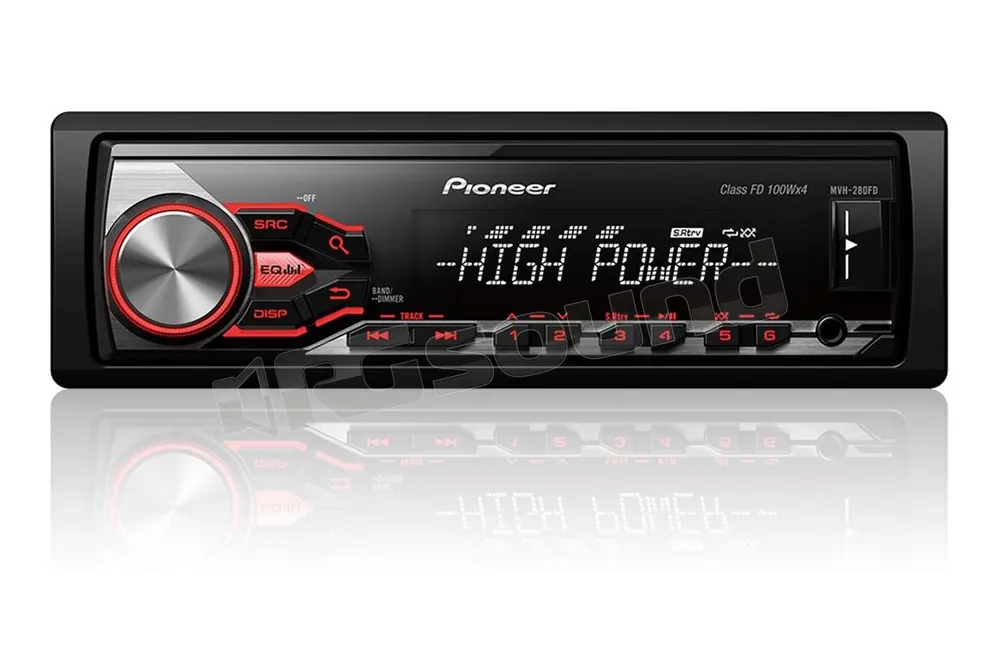 Pioneer MVH-280FD High Power 4x100W Autoradio 1 din e 2 din Car ster