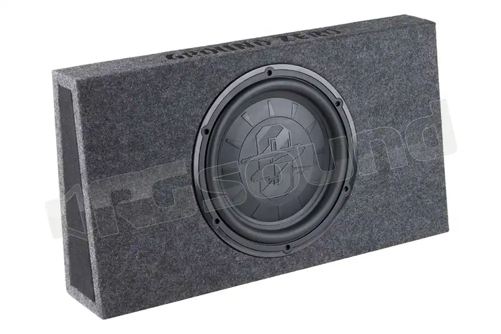 Ground Zero GZRB 3000XFL sub 30cm in cassa Subwoofer - Subwoofer in
