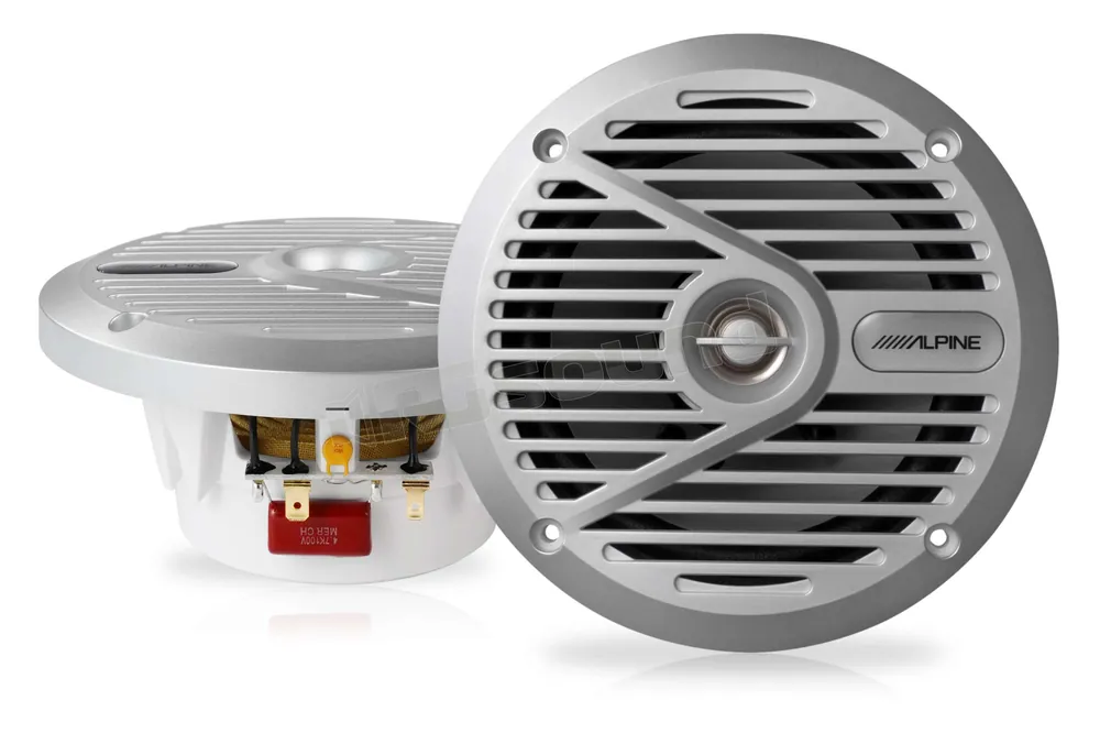 Alpine SPS-M601 coassiali marini a due vie 165 mm, finitura silver A