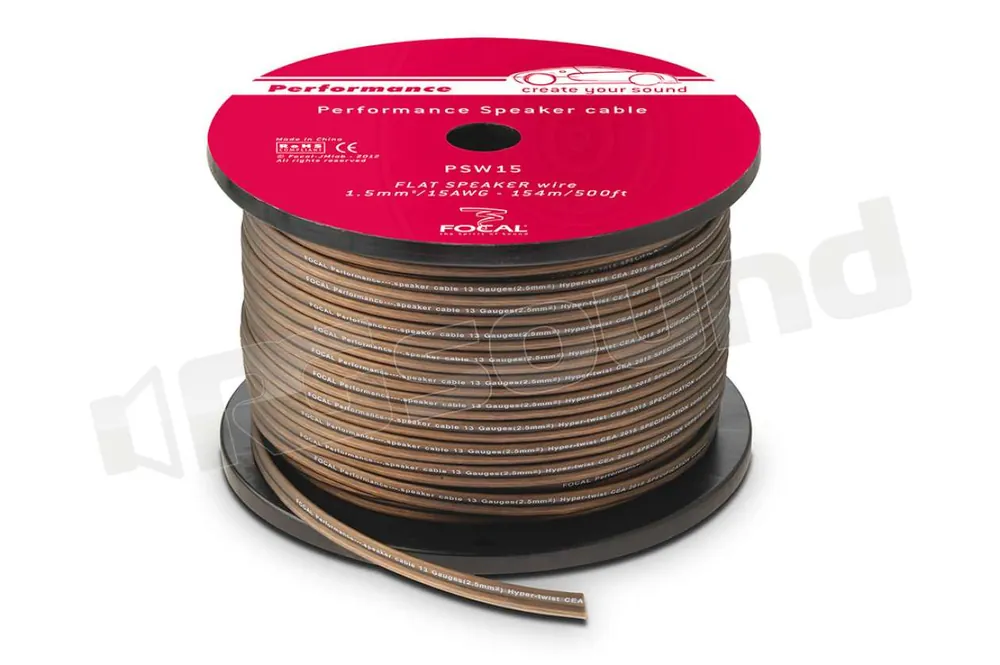 Focal PSW15 cavo 15AWG per altoparlanti - Bobina di 154 metri Cablag