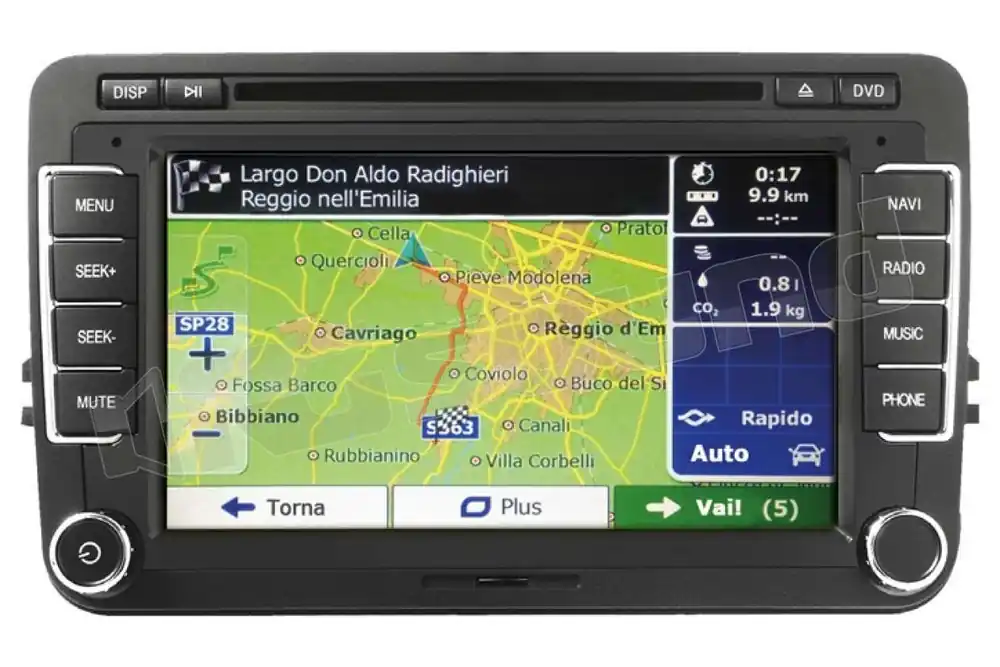 Phonocar VM111 custom fit Volkswagen Polo Monitor auto 1 e 2 Din Car
