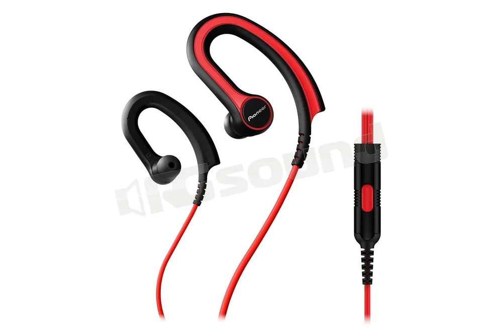 Pioneer SE-E711T-R cuffie rosse a clip per lo sport Cuffie auricolar