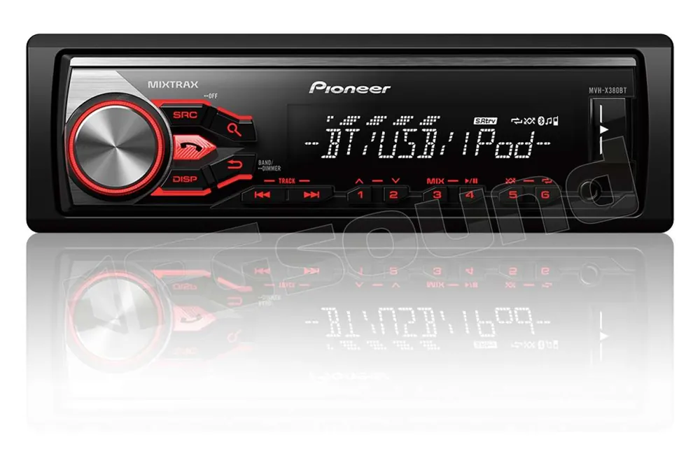 Pioneer MVH-X380BT mechaless con Bluetooth, USB, Aux - Compatibile iPh