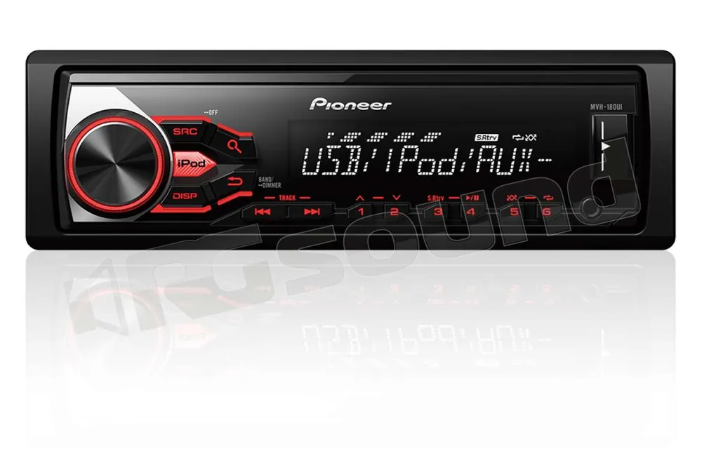 Pioneer MVH-180UI mechaless USB, Aux - Compatibile iPhone e Android