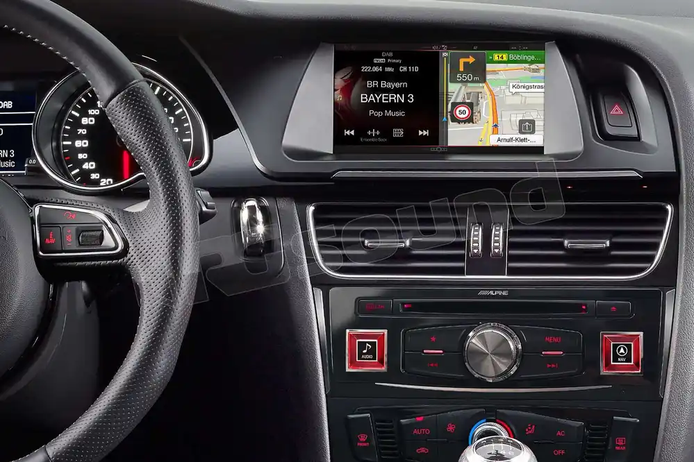 Alpine X701D-A monitor navigatore kit installazione per Audi A4 - A5