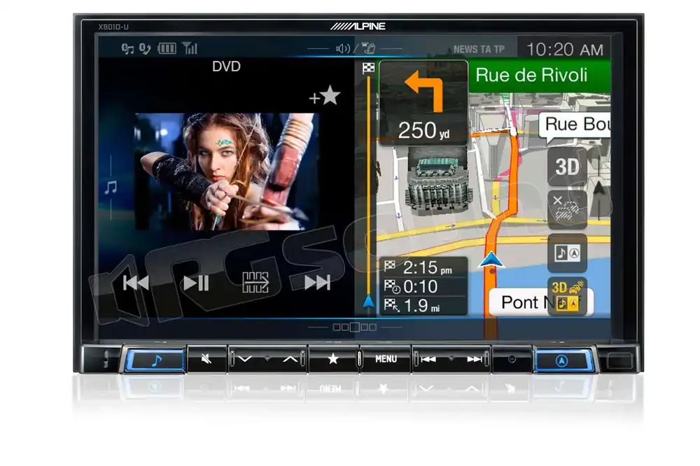 Alpine X801D-U monitor 8‘‘ Bluetooth, navigazione, DAB/DAB+/DMB - Made