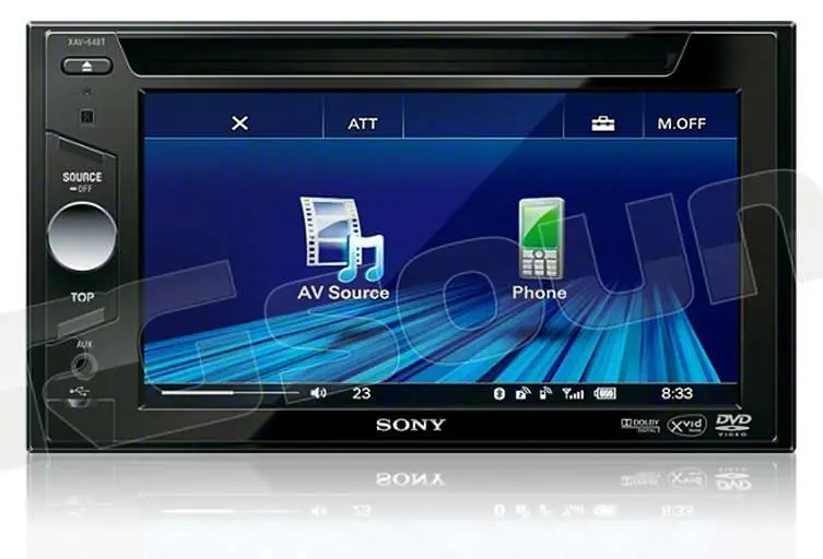 Sony XAV-64BT ricevitore digitale con lettore DVD - Bluetooth Monito