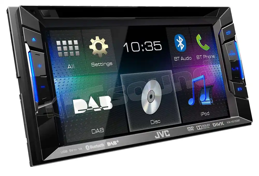 JVC KW-V215DBTE con Bluetooth e DAB+ Monitor auto 1 e 2 Din Car mult