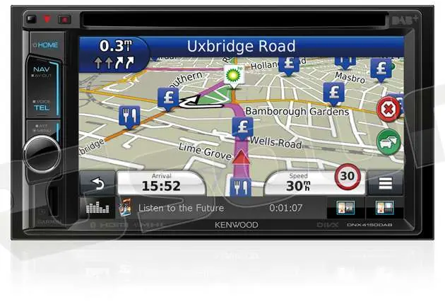 Kenwood DNX4150DAB con Bluetooth - DAB+ e controllo vocale Siri Moni