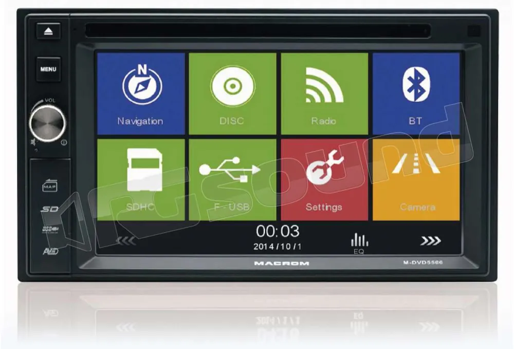 Macrom M-DVD5566 sistema con navigatore GPS Monitor auto 1 e 2 Din C