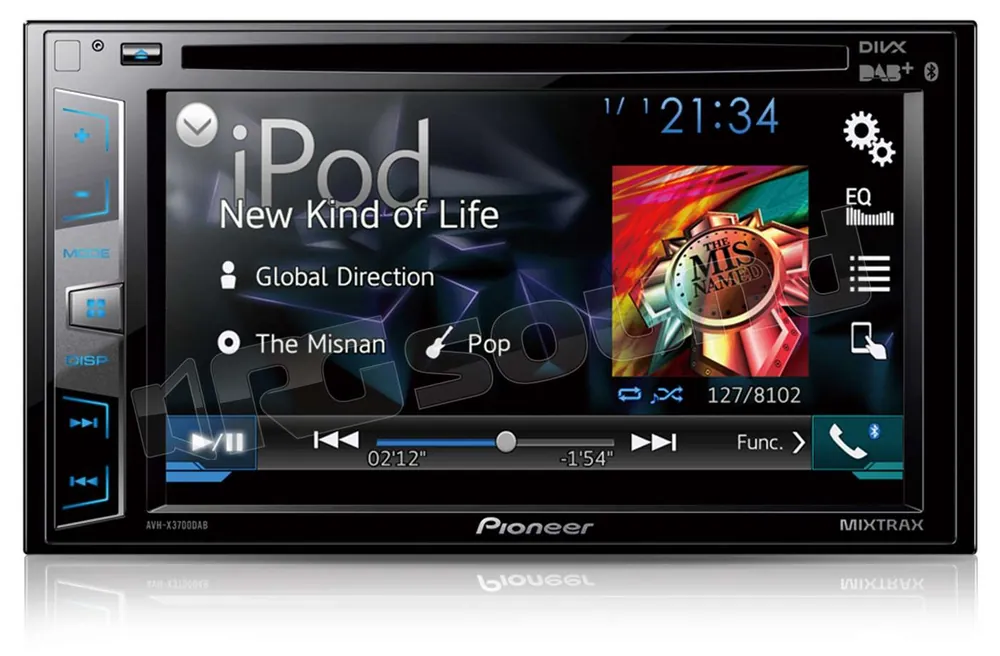 Pioneer AVH-X3700DAB Bluetooth DAB+ MirrorLink + antenna DAB omaggio