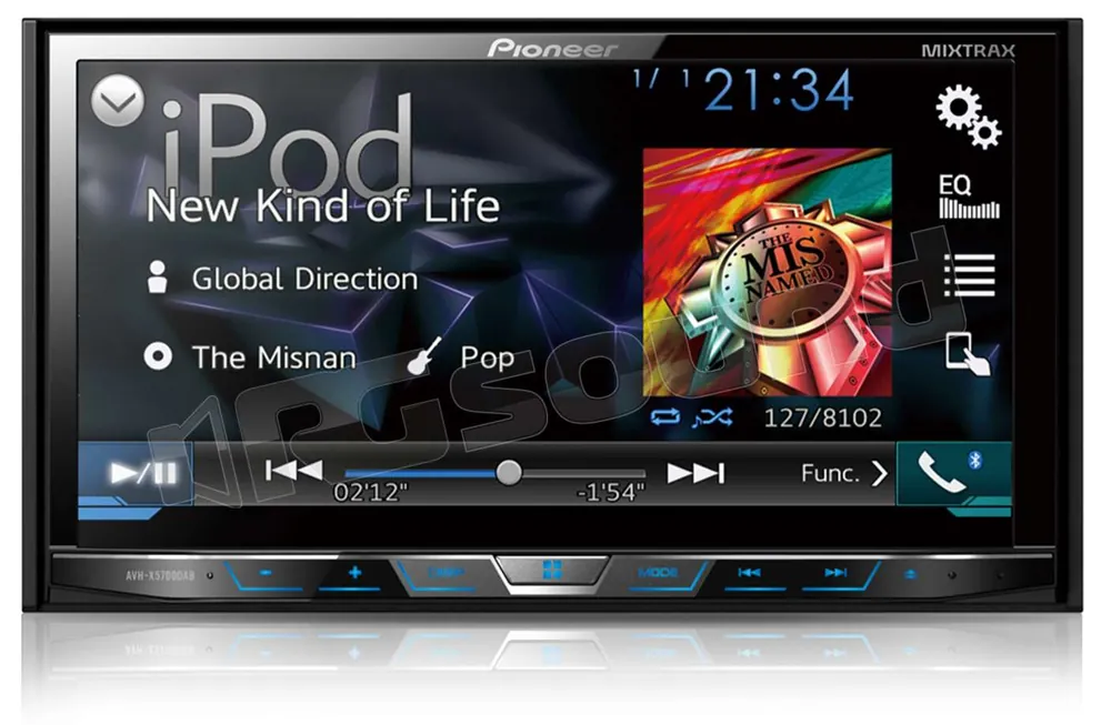 Pioneer AVH-X5700DAB CD DVD USB Bluetooth DAB+ Monitor auto 1 e 2 Di