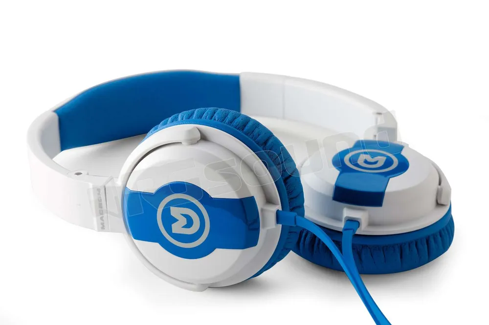 Macrom JOY30 cuffie colore bianco blu Cuffie auricolari e microfoni