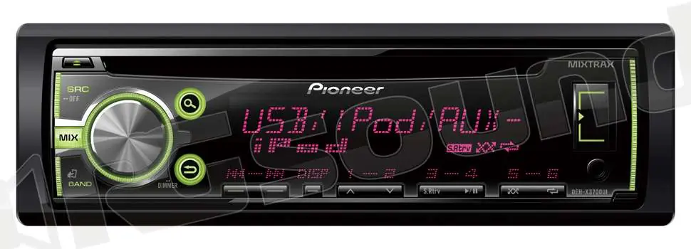 Pioneer DEH-X3700UI CD, USB, made for iPhone - display multicolor Au