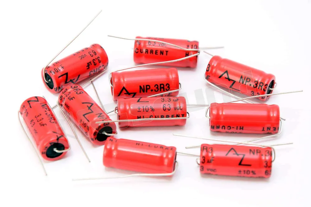 AZ Audiocomp NP.3R3 condensatori 3,3 microfarad non polarizzati 10pz