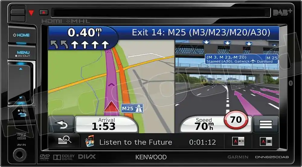 Kenwood DNN6250DAB Monitor auto 1 e 2 Din Car multimedia - Monitor