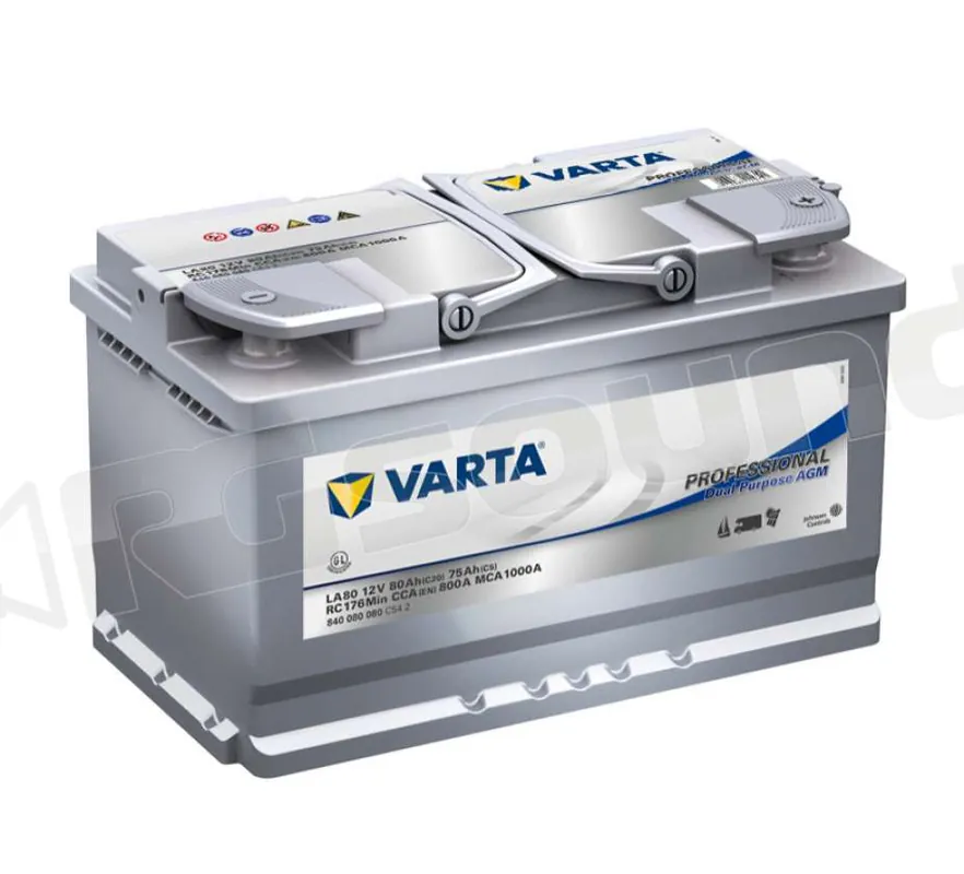 Varta LA80 Start-Stop e uso misto AGM 840080080C542 Batterie per avv