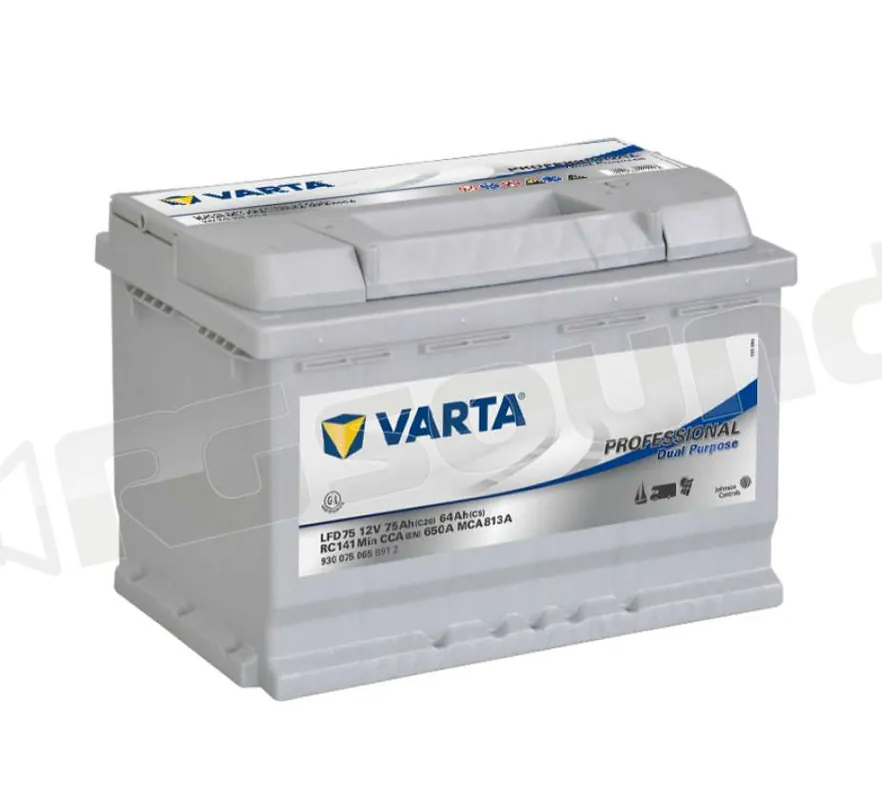 Varta LFD 75 930075065B912 Professional Dual Purpose 930 075 065 Bat