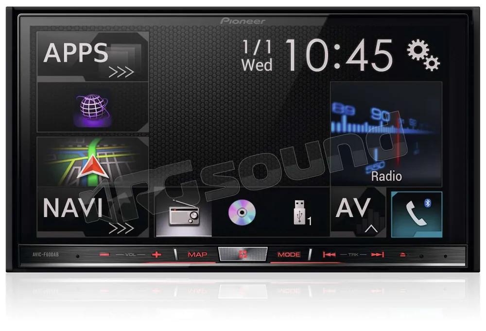 Pioneer AVIC-F60DAB Monitor auto 1 e 2 Din Car multimedia - Monitor