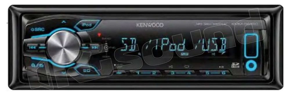 Kenwood KMM-361SD mechaless - controllo iPod, porte USB e SD Autorad