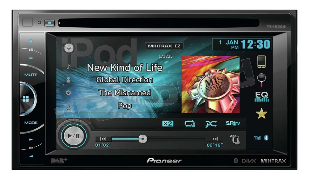 Pioneer AVH-X3600DAB + antenna CA-AN-DAB.001 Monitor auto 1 e 2 Din