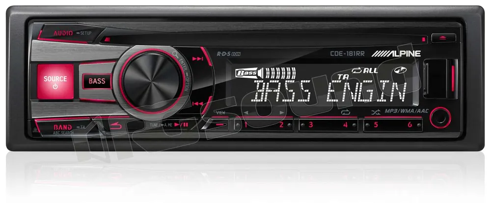 Alpine CDE-181RR illuminazione colore rosso Autoradio 1 din e 2 din