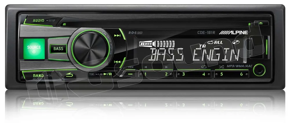 Alpine CDE-181R illuminazione colore verde Autoradio 1 din e 2 din C