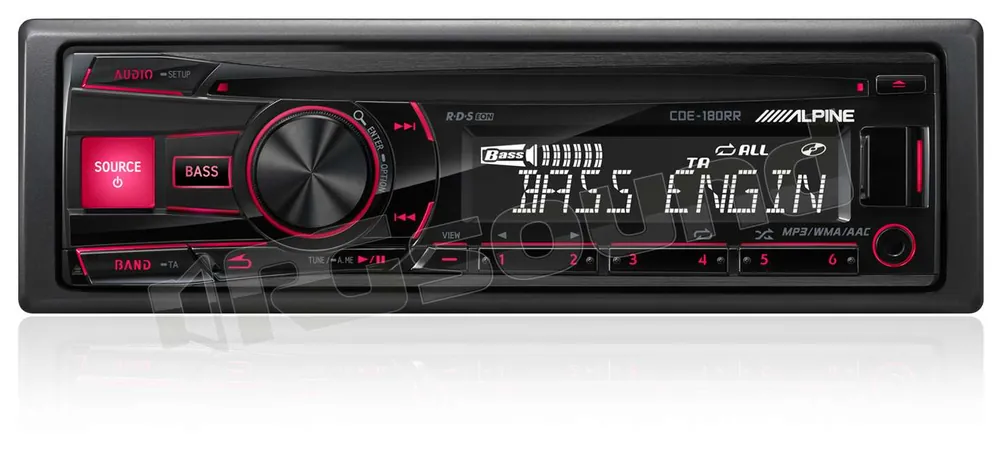 Alpine CDE-180RR illuminazione colore rosso Autoradio 1 din e 2 din