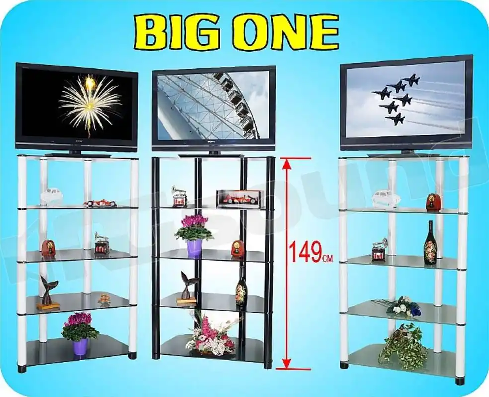 Prandini BIG ONE colore nero con vetri fumè Supporti TV LCD Plasma