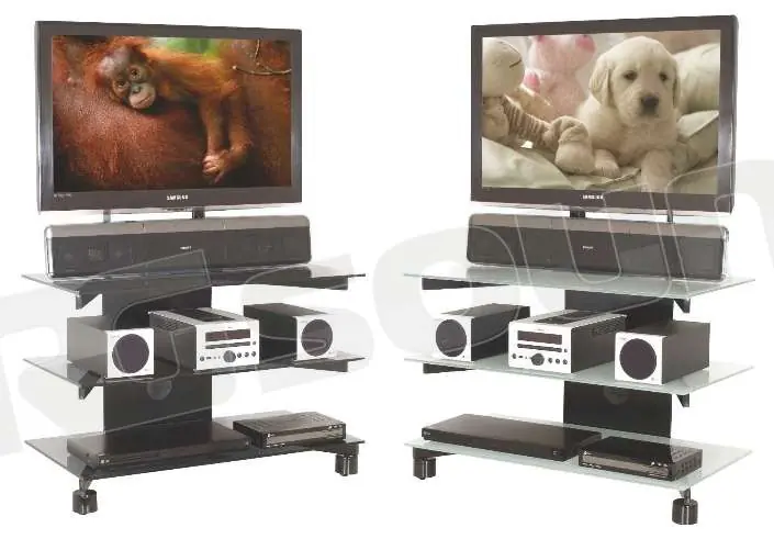 Prandini 2041 mobile porta plasma, led o lcd - colore nero con vetri s